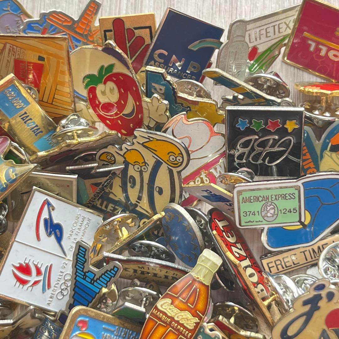 集めたくなる フランス　ピンバッジ　200個セット　まとめ売り　ヴィンテージ 5