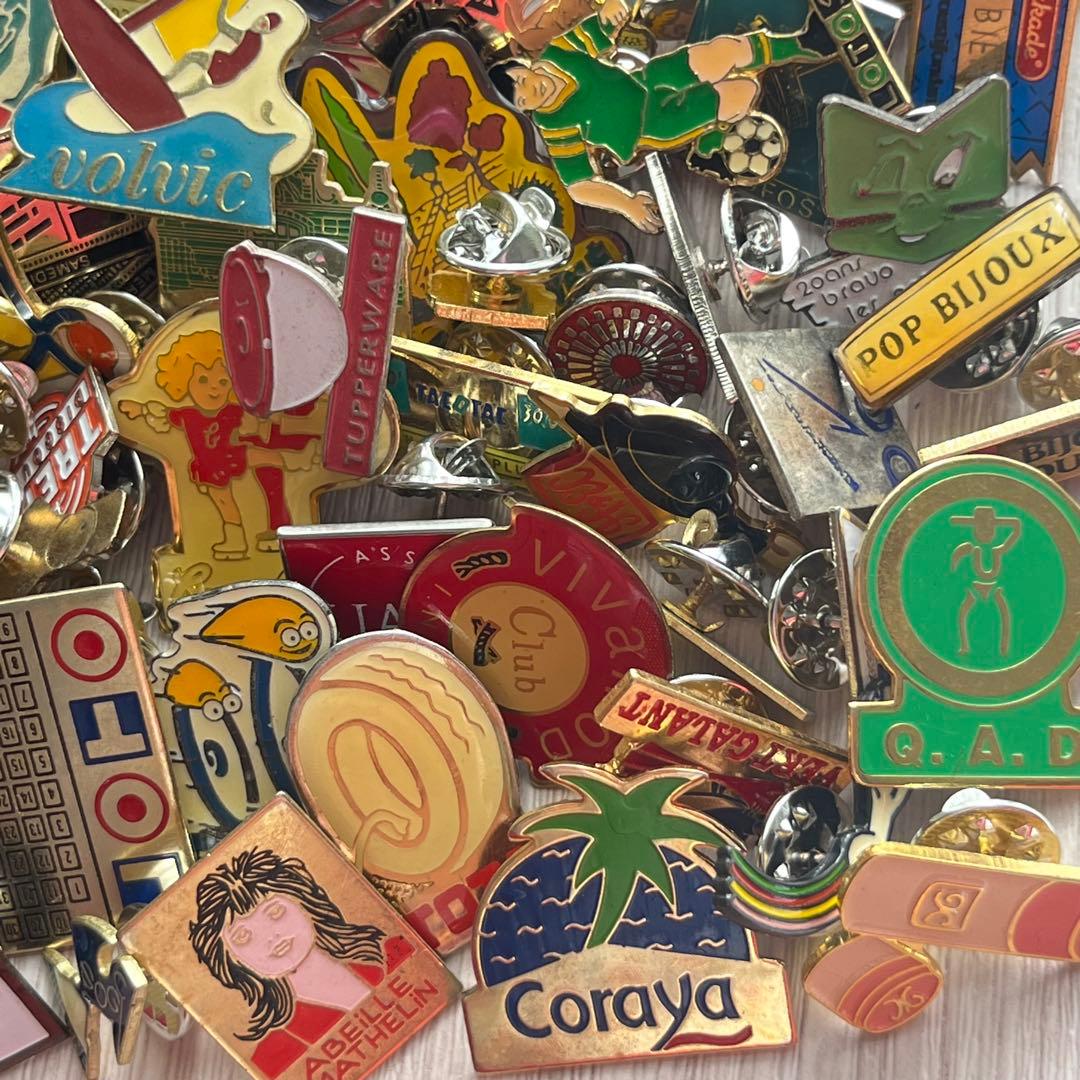 集めたくなる フランス　ピンバッジ　200個セット　まとめ売り　ヴィンテージ 5