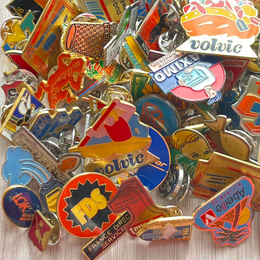 集めたくなる フランス　ピンバッジ　200個セット　まとめ売り　ヴィンテージ 5