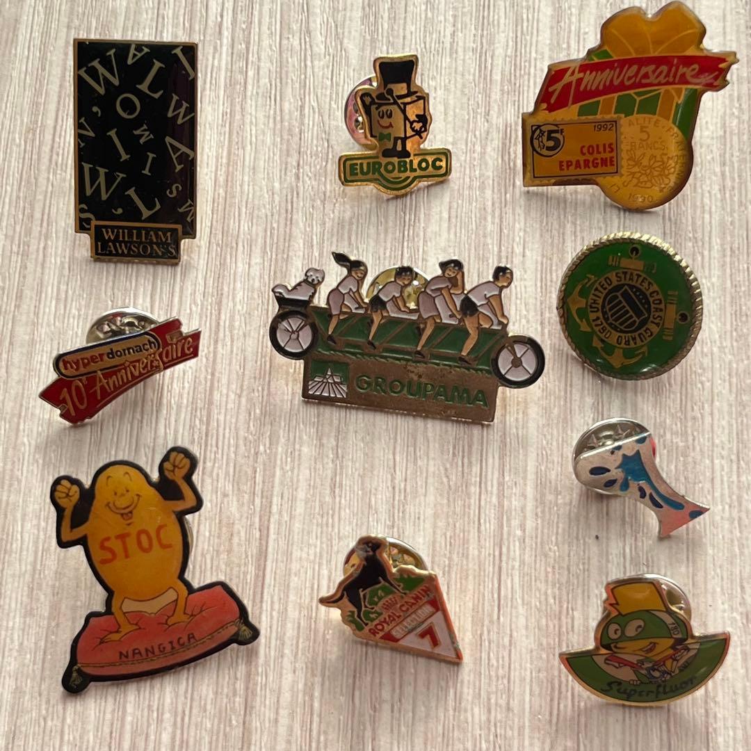 集めたくなる フランス　ピンバッジ　200個セット　まとめ売り　ヴィンテージ 5