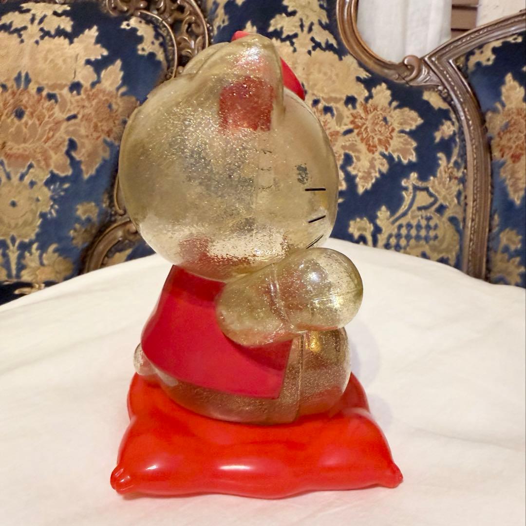 超希少 ハローキティ 招き猫 千万両 貯金箱 レア レトロ スケルトン 人形