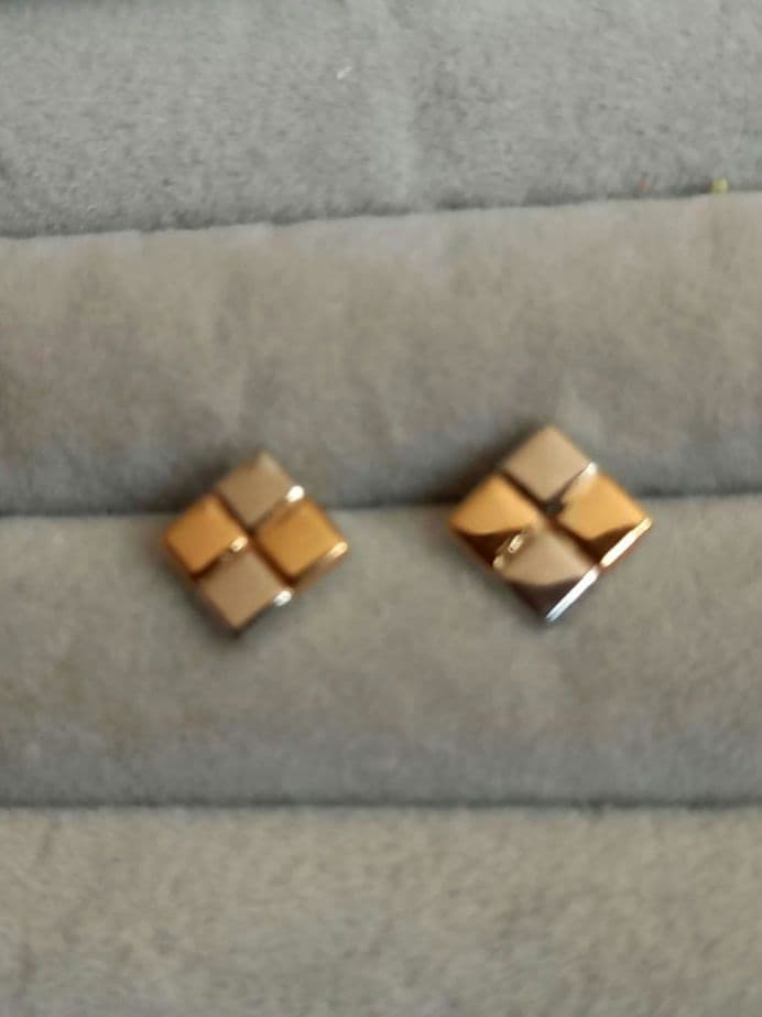 K18＆PT ピアス　ツートンカラーピアス　両耳