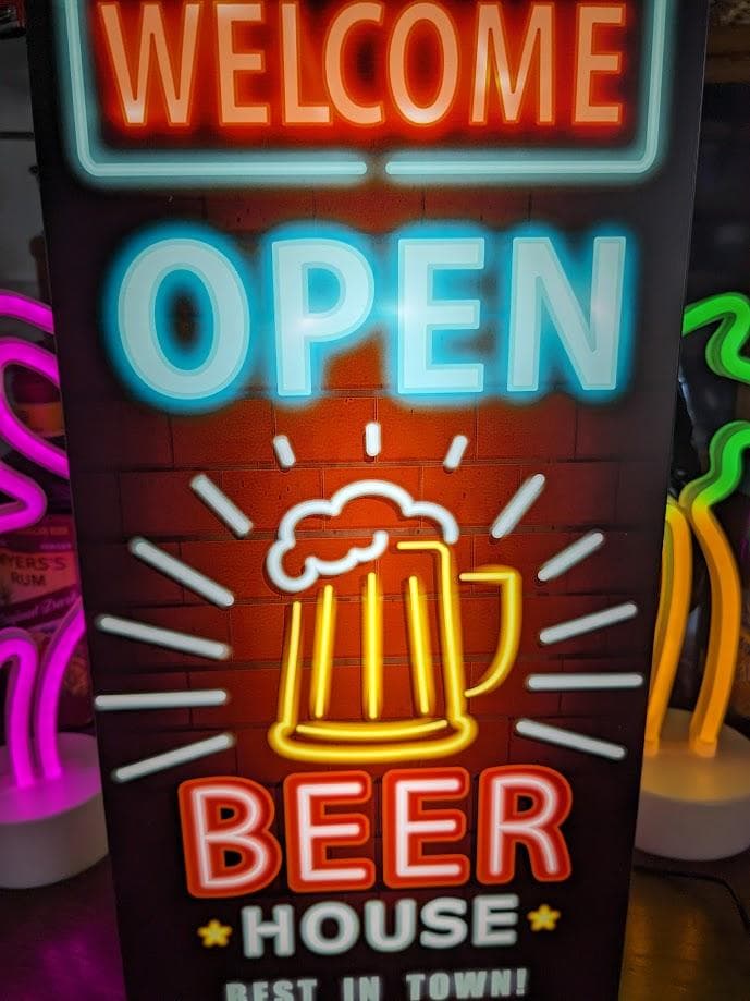 【Lサイズ】ビール ハウス パブ スナック バー 看板 置物 雑貨 ライトBOX