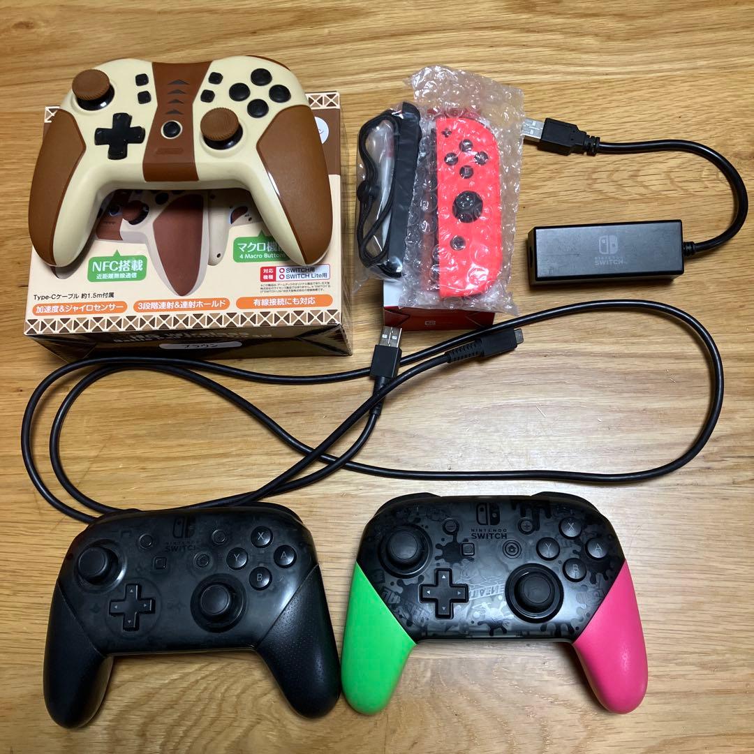 Switch 本体スプラ2セット＋プロコン3種等ジャンク品まとめ売り