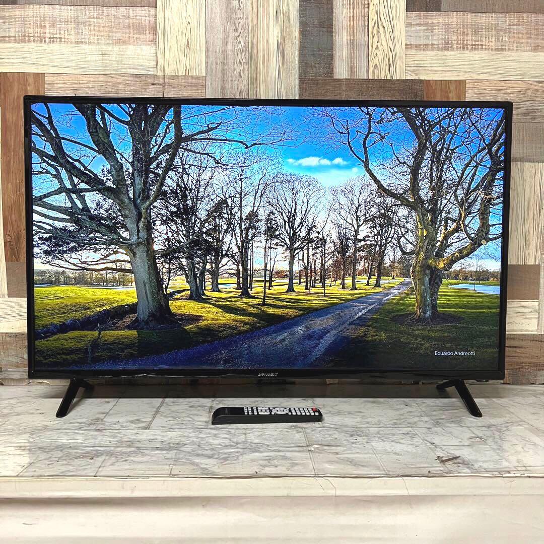 即日受渡❣️全国送料込ジャパンネクスト43型4K液晶モニターリモ付スピーカー箱有