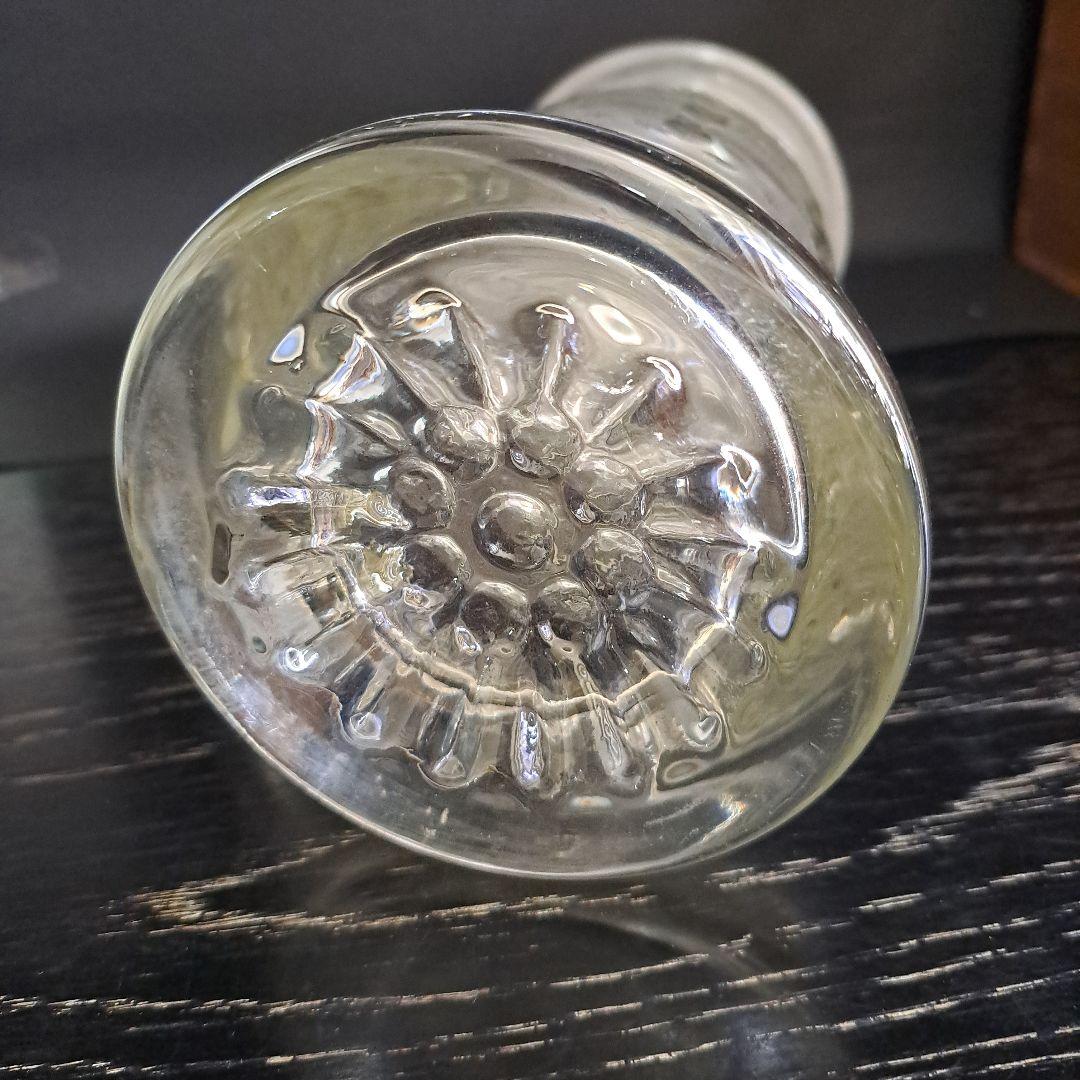 明治初期　極上　天満切子　錫蓋　ジョッキ　クリスタル硝子