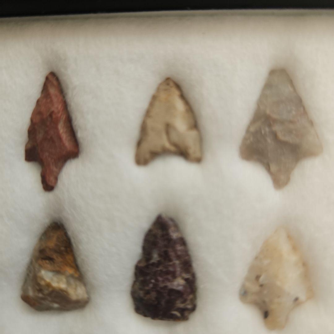 石器 矢じり 30個以上 ディスプレイケース付き
