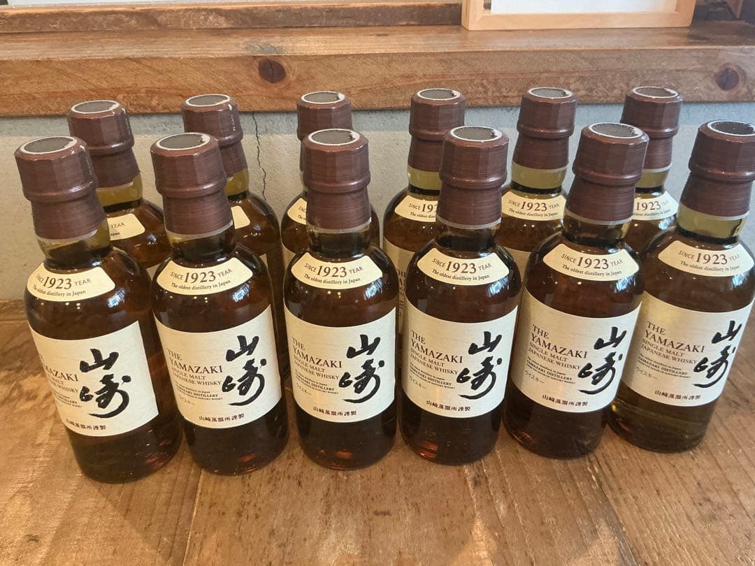 山崎シングルモルトウイスキー ミニボトル180ml 12本セット