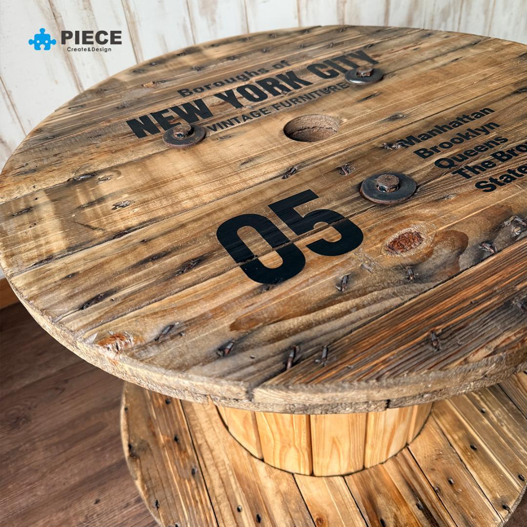 テーブル インダストリアル 家具 ケーブル 電線ドラム アメリカン NY05