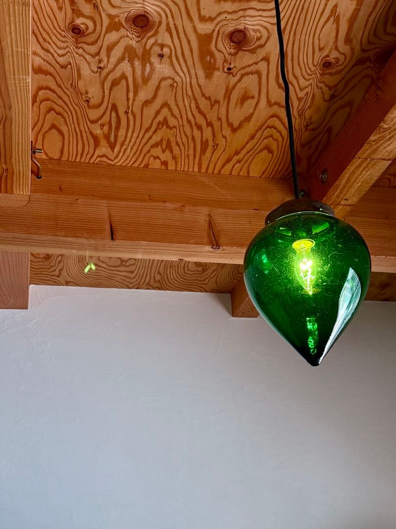 ガラス ペンダントライト 時代物 電笠 電傘 レトロ ヴィンテージ 間接照明