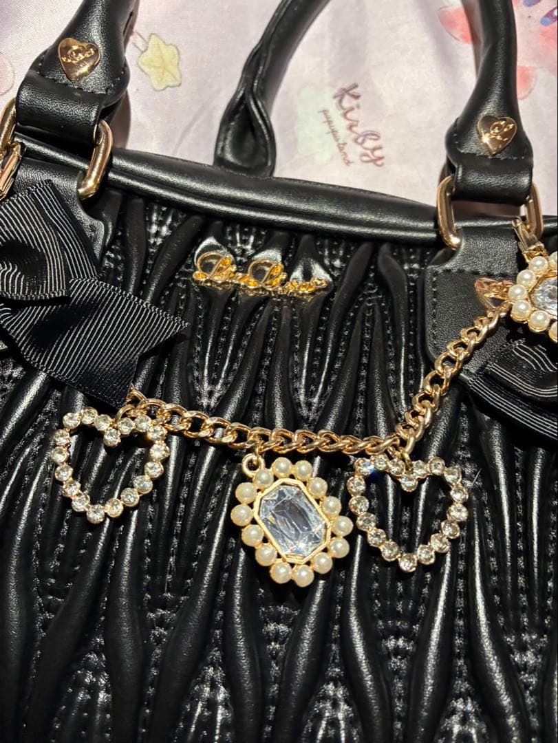 LIZLISA リズリサ キルティングリボンチャームポシェット