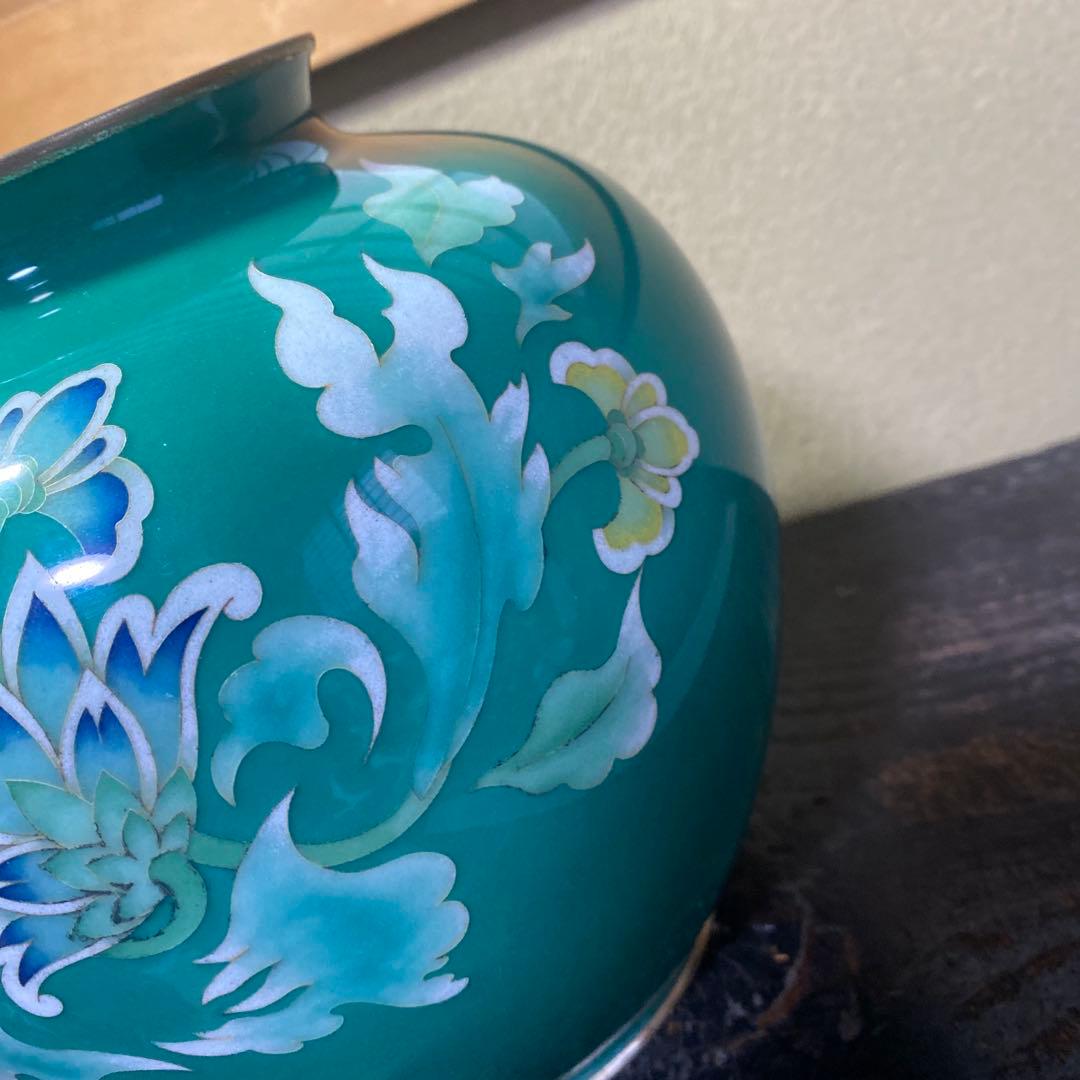 翡翠色　安藤七宝花瓶