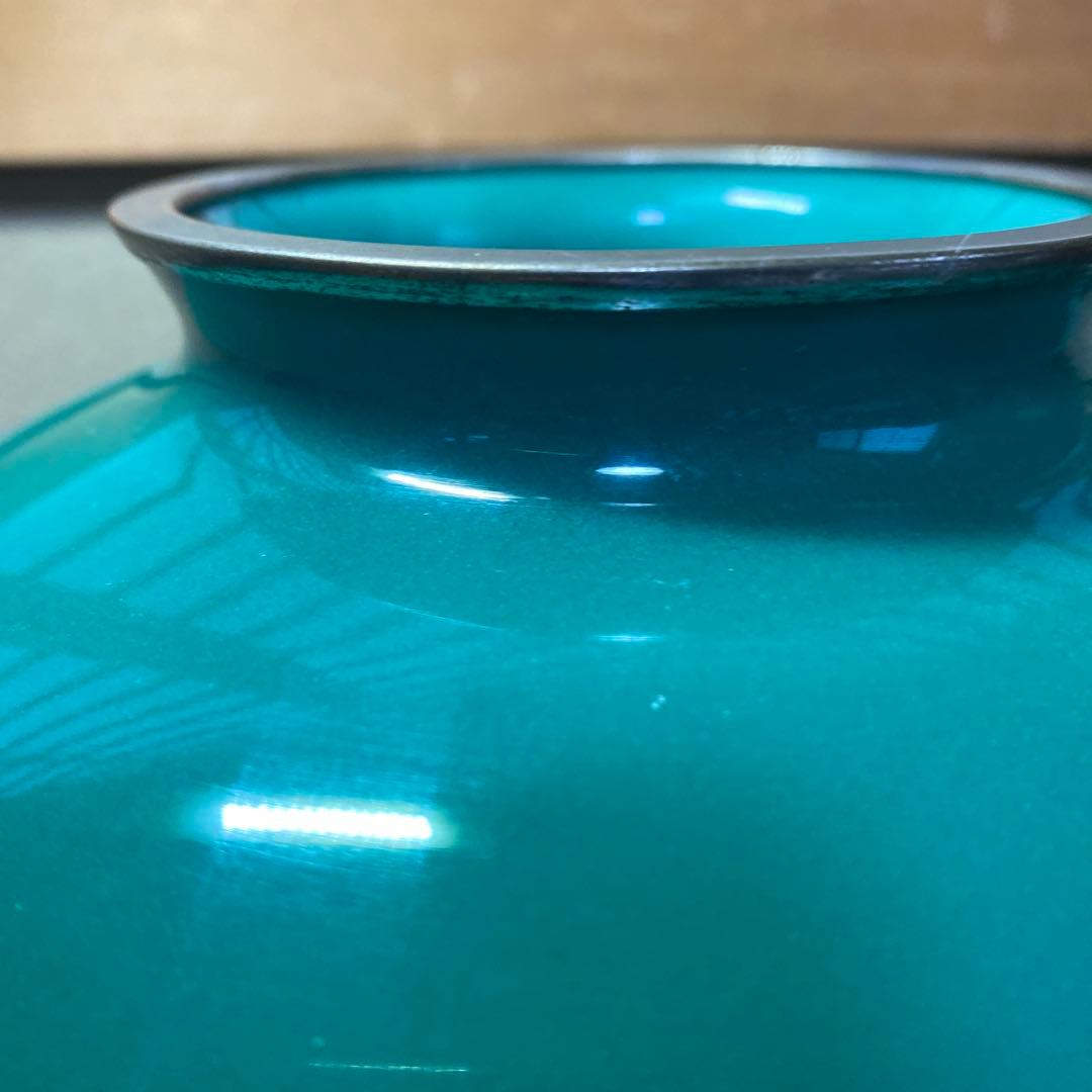 翡翠色　安藤七宝花瓶