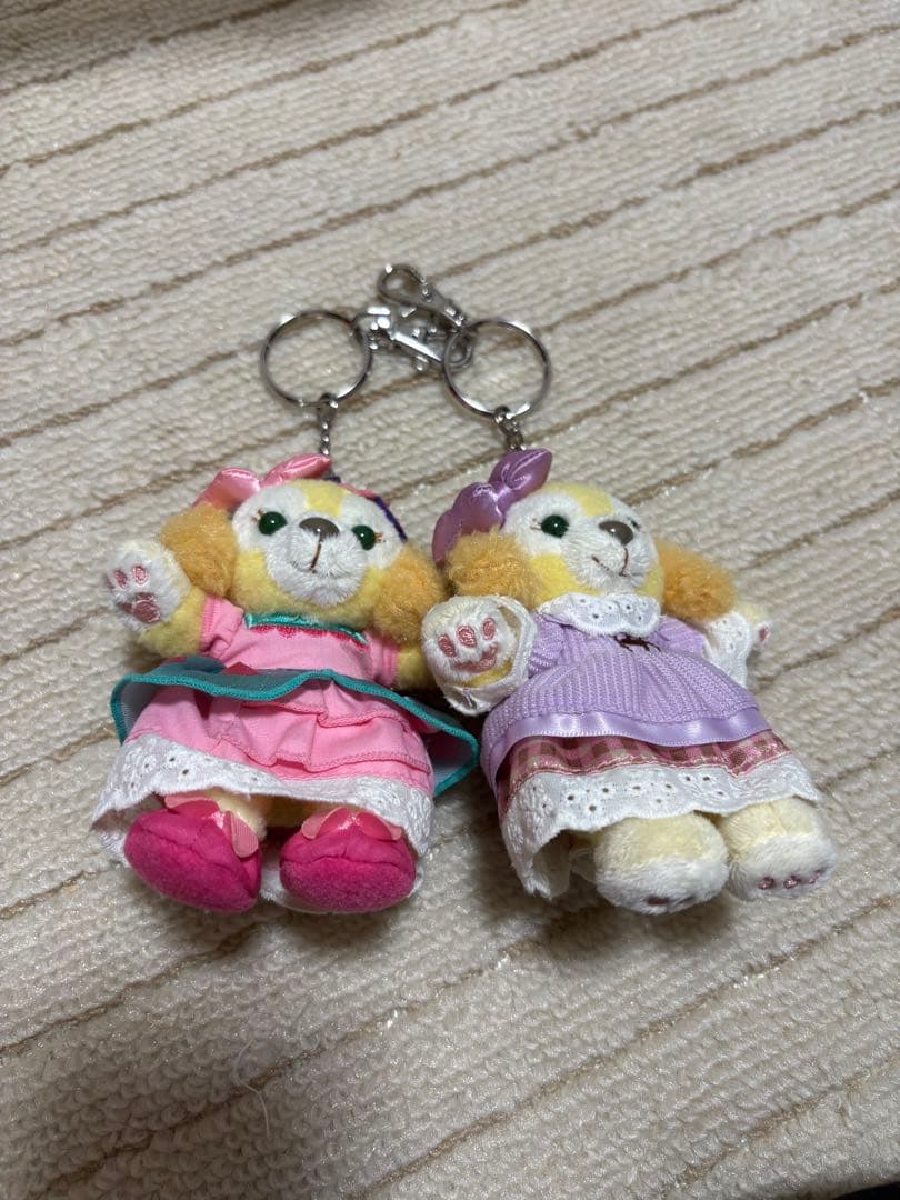 海外ディズニー限定　ダッフィー&フレンズ　クッキーアン　ぬいぐるみキーホルダー