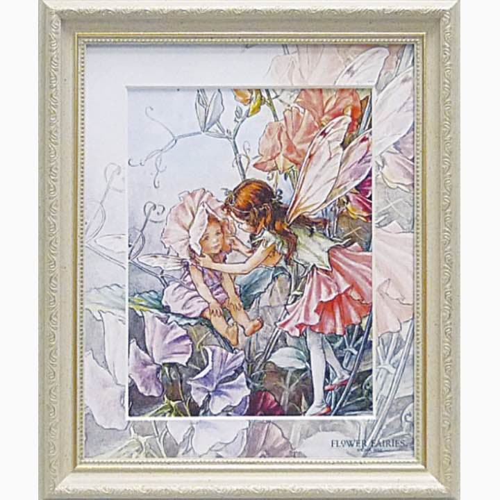 ★絵画アートフレーム★フラワーフェアリーズ（スイートピーフェアリーズ）♪