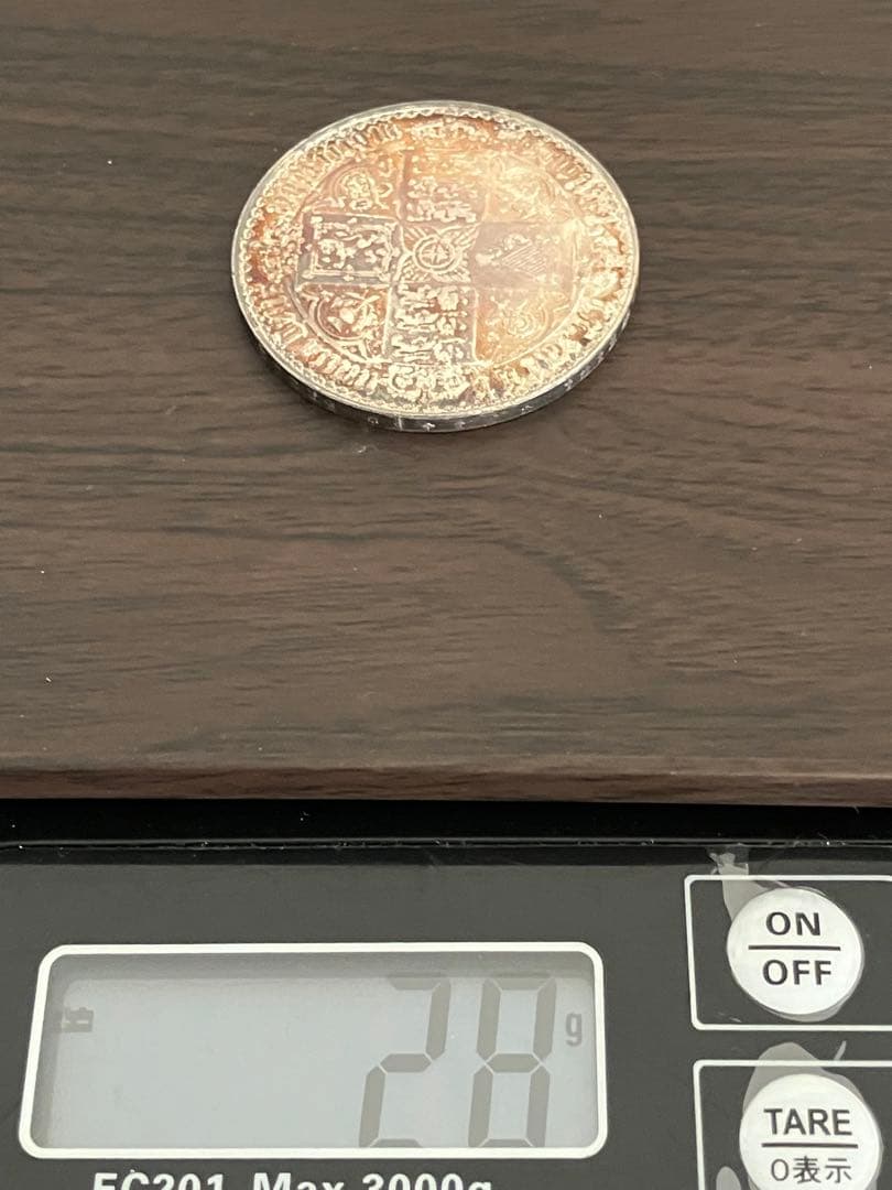 値下げ ゴチッククラウン銀貨 ビクトリア女王 1847年