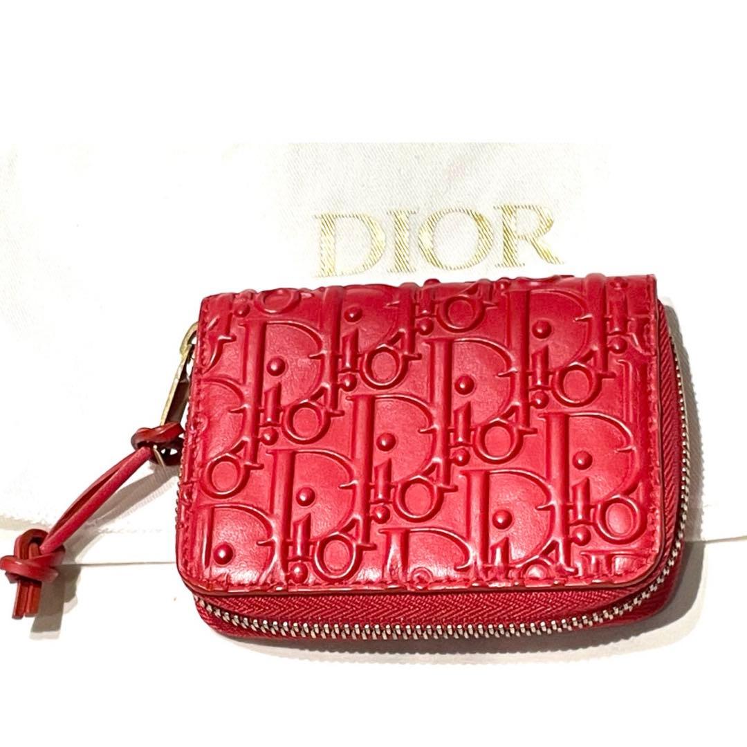 【美品】Diorオブリーク柄フラグメントケース　ジップケース☆ギフトセット