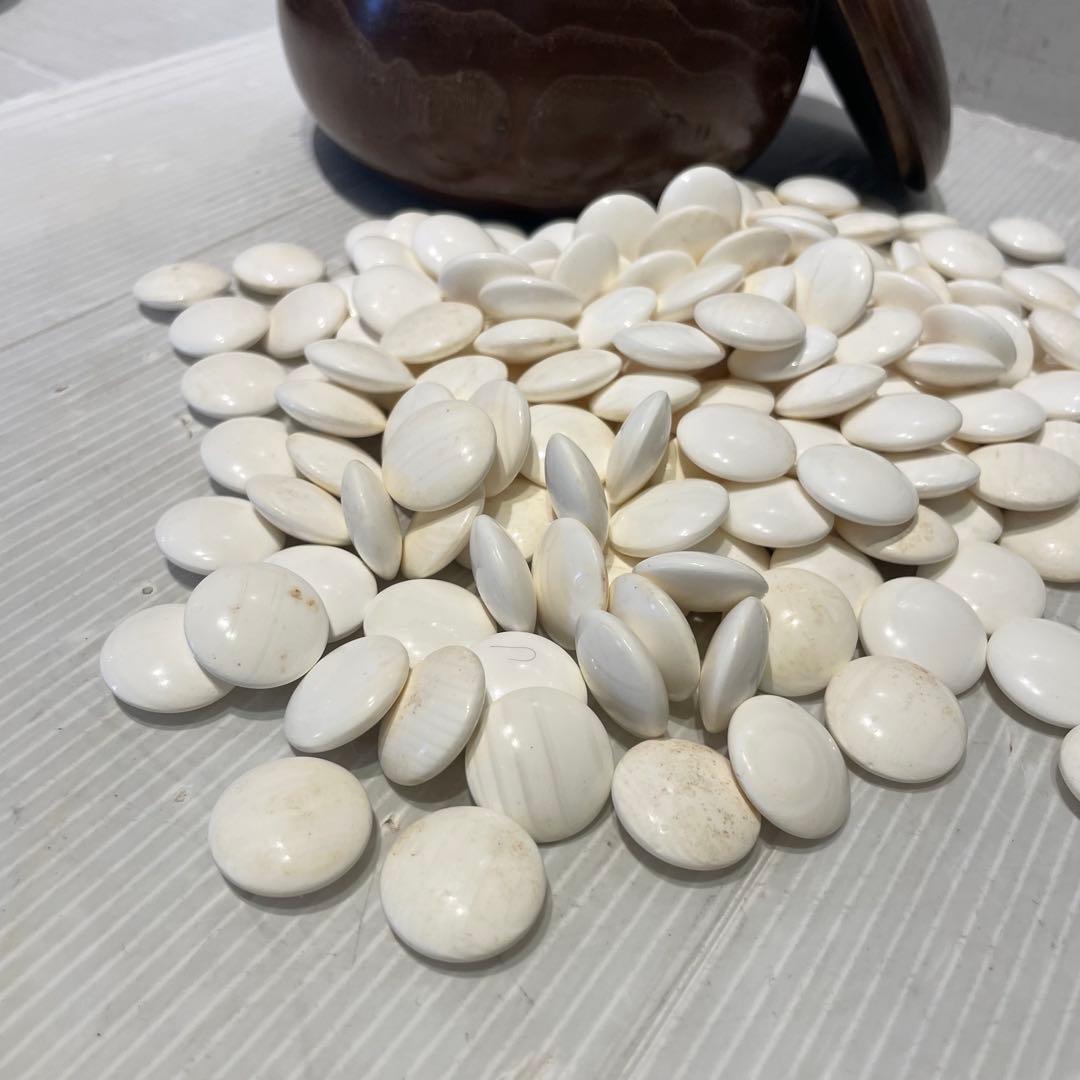 【碁石セット】囲碁 蛤 貝 木製 趣味 遊び　那智黒石　室内ゲーム