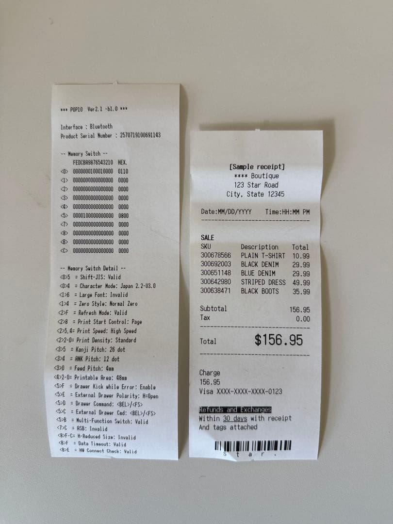 スター精密 mpop pop10 WHT JP プリンター内蔵型キャッシャー