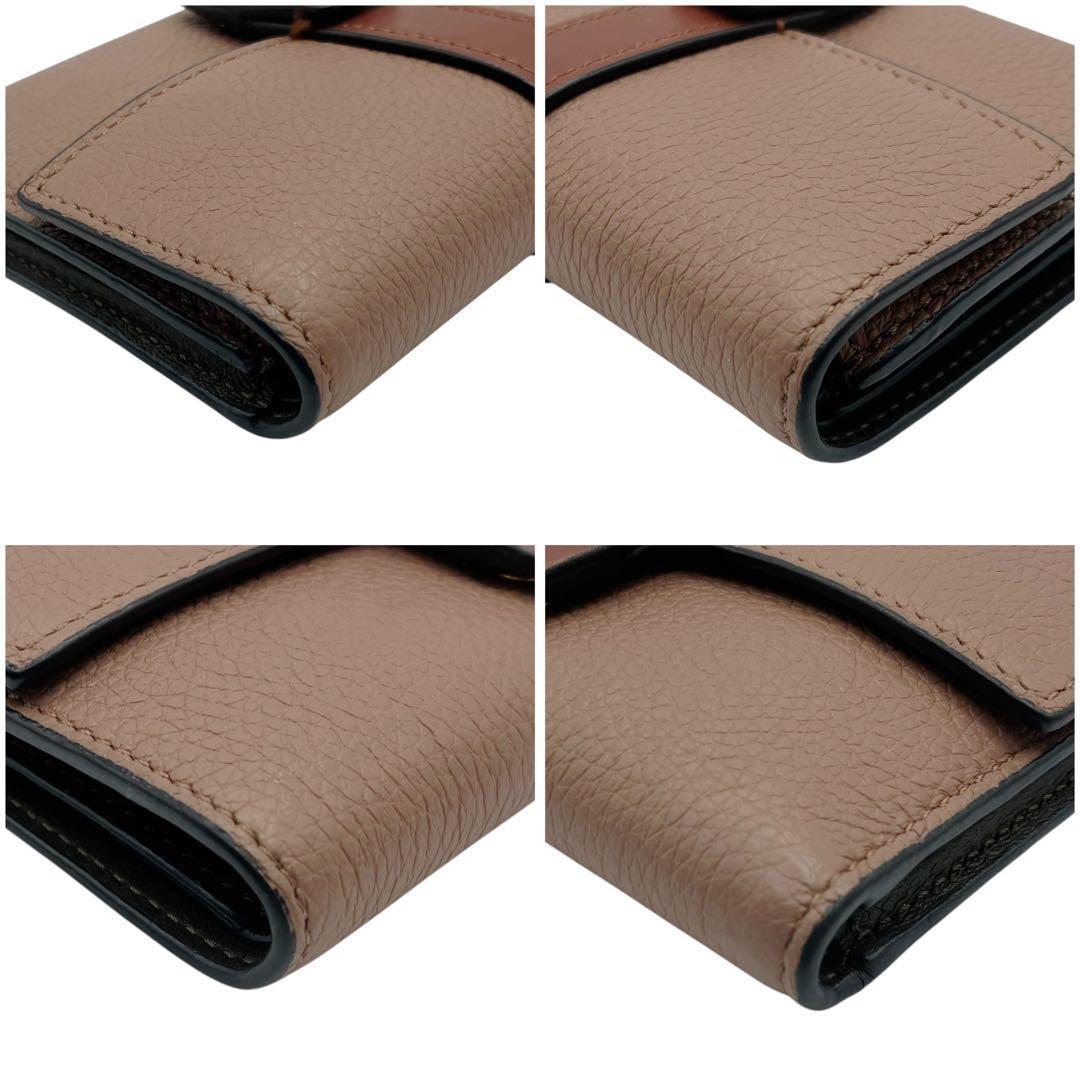 美品✨ ロエベ バーティカルウォレット スモール ブラウン