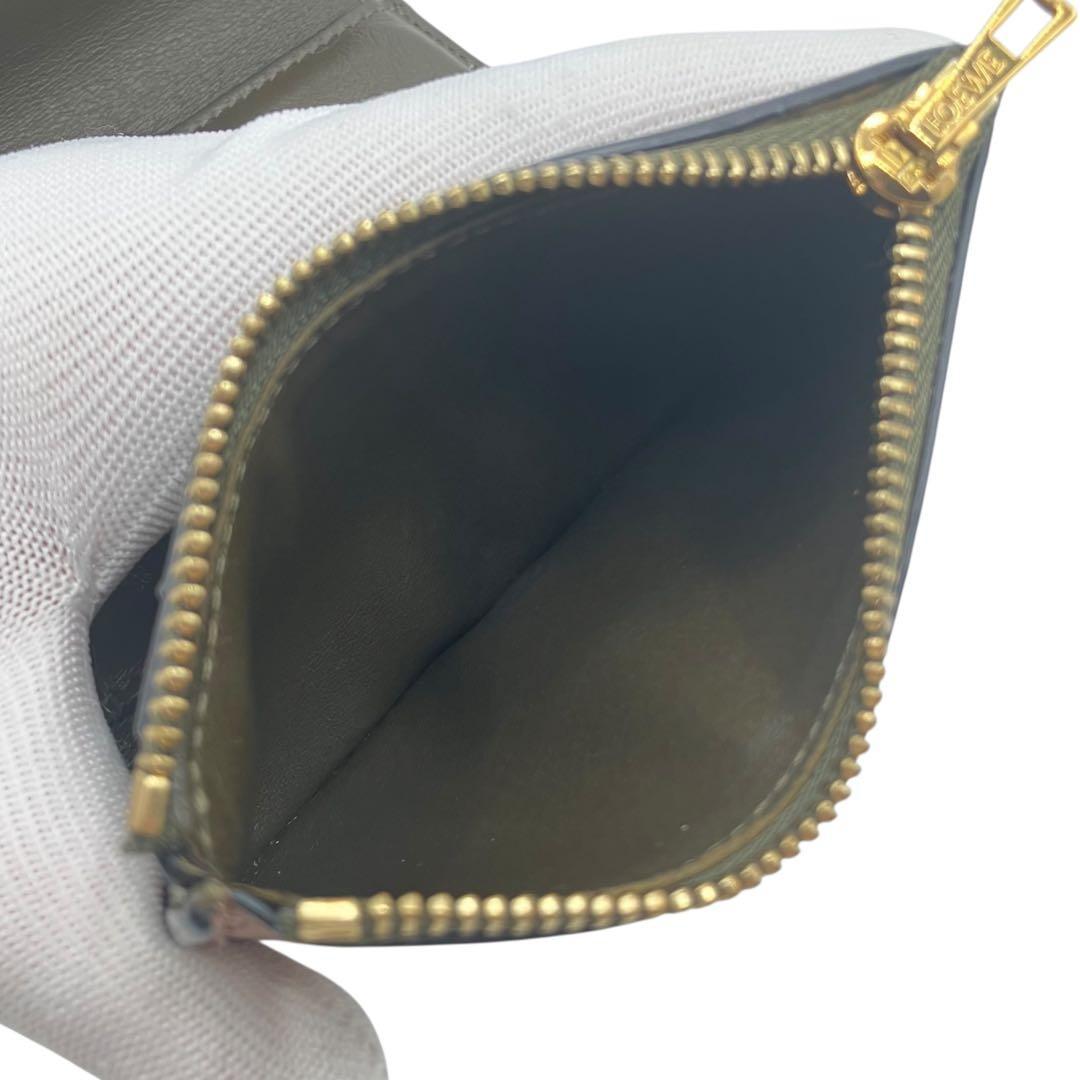 美品✨ ロエベ バーティカルウォレット スモール ブラウン