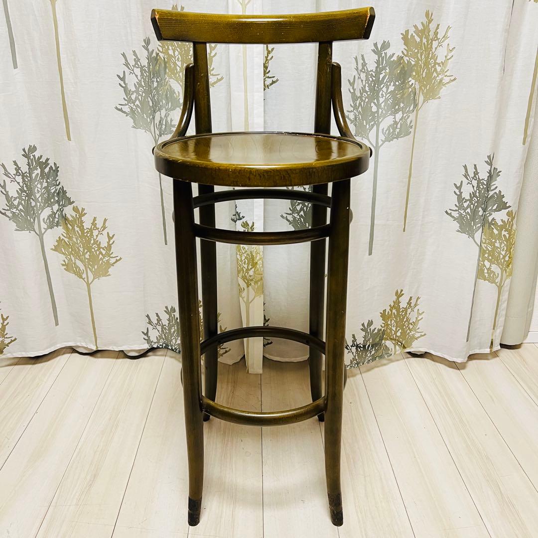 【秋田木工】　ベントウッドチェアー　曲木　ハイチェア