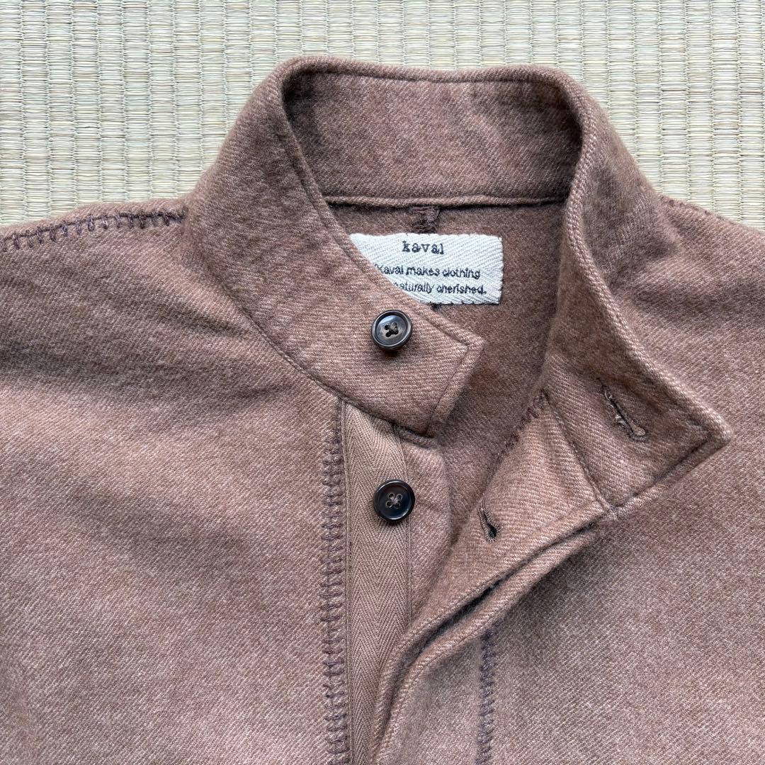 ジャケット・アウター kaval blanket stitched stand collar coat