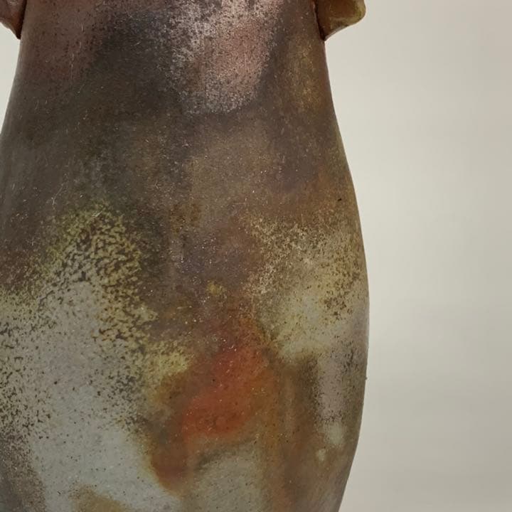 【花入5】備前5(十文字口　耳付)松園  高さ24㎝