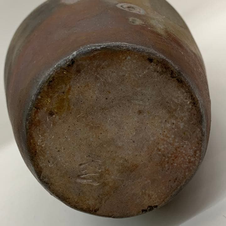 【花入5】備前5(十文字口　耳付)松園  高さ24㎝