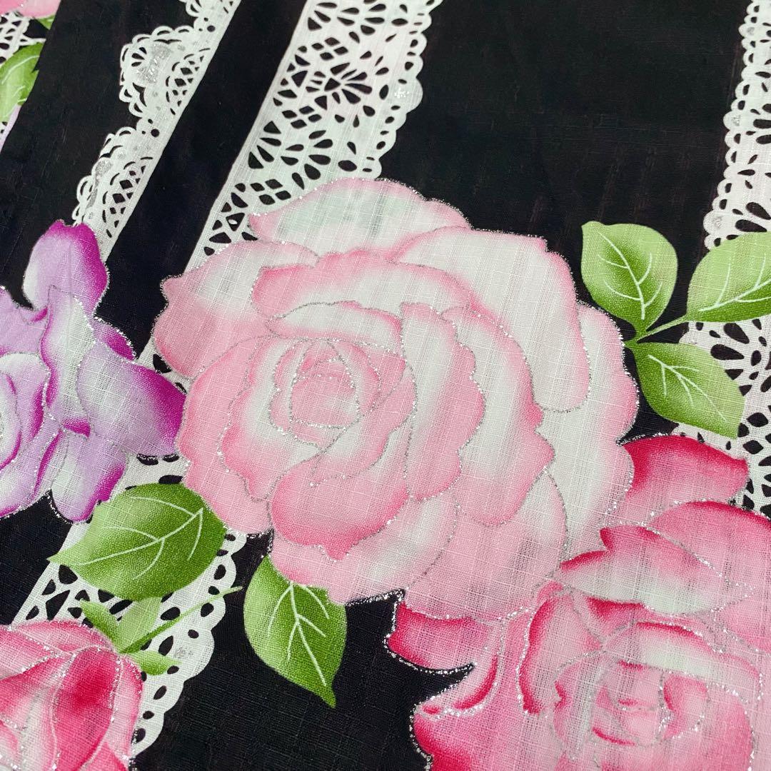 ♡地雷ギャル薔薇柄ドレス浴衣♡