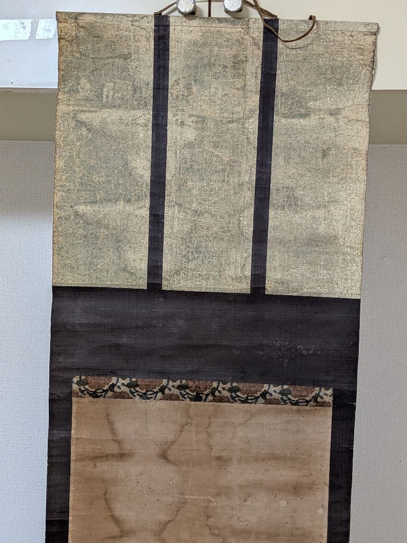 江戸時代前〜中期頃２５０〜３８０年前時代墨書木箱付手描直筆作者不詳時代掛軸当時物