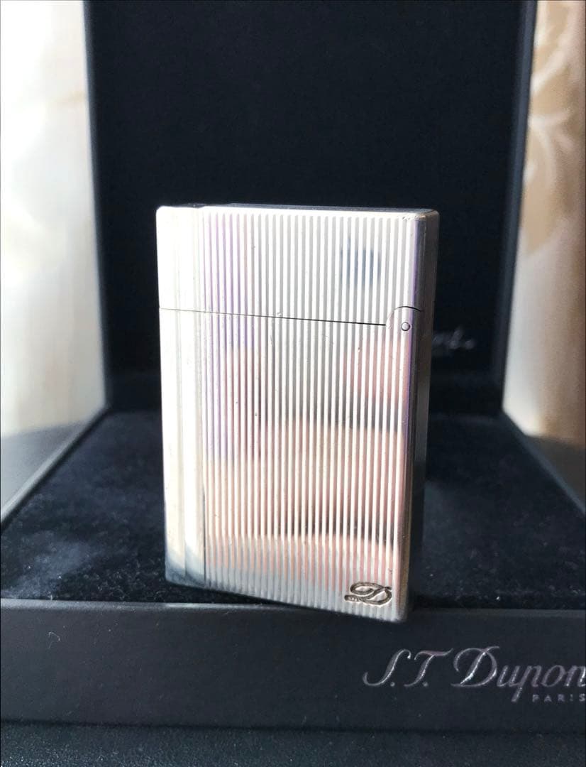 専用です　　　快音キーン　デュポンガスライター　シルバー　ストライプ　ライン２s