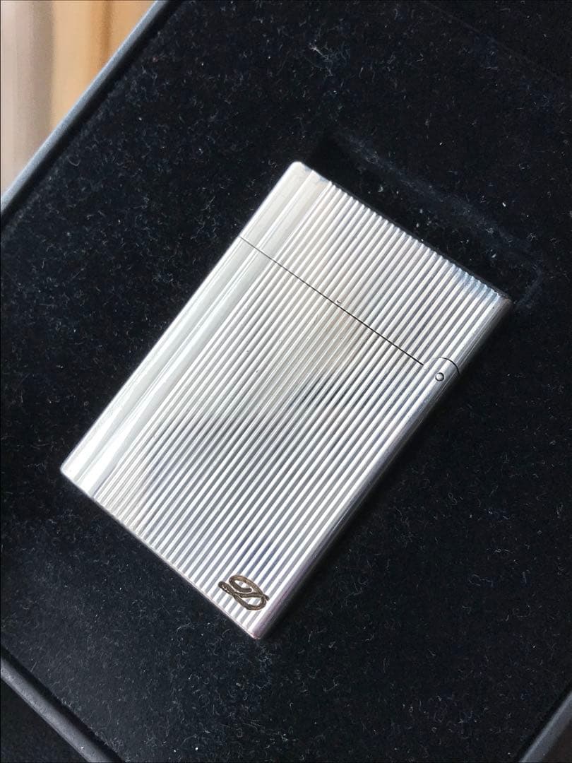 専用です　　　快音キーン　デュポンガスライター　シルバー　ストライプ　ライン２s