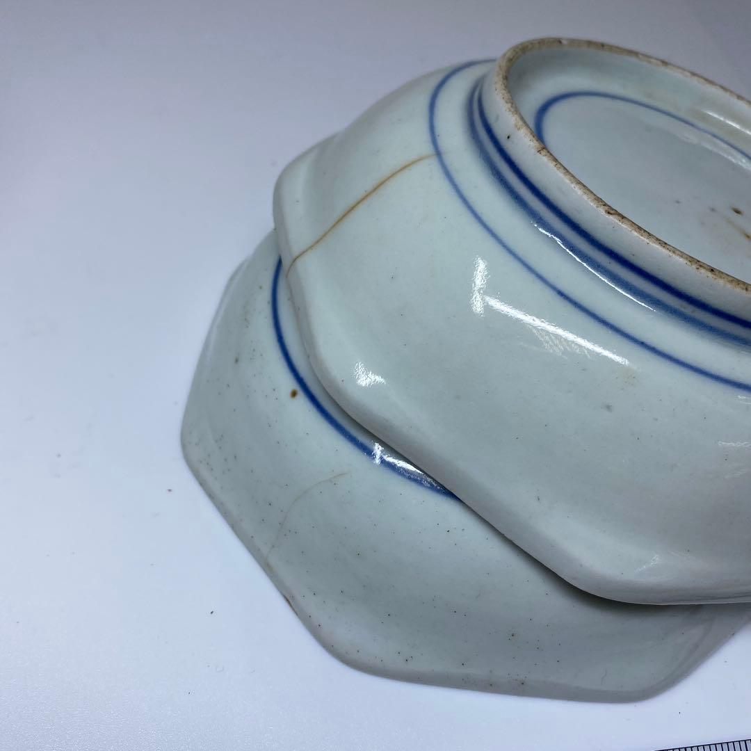 江戸中後期　古伊万里　赤絵向付10客　木箱付　東Y7-0314☆2Fトコヒ