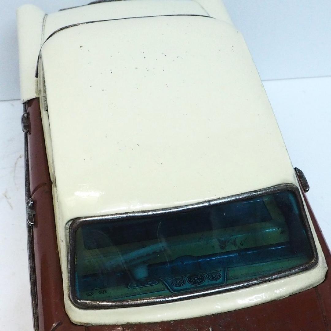 萬代屋ヒルマン ミンクス ハイ-スタイル大 赤茶tin toy carブリキ箱無