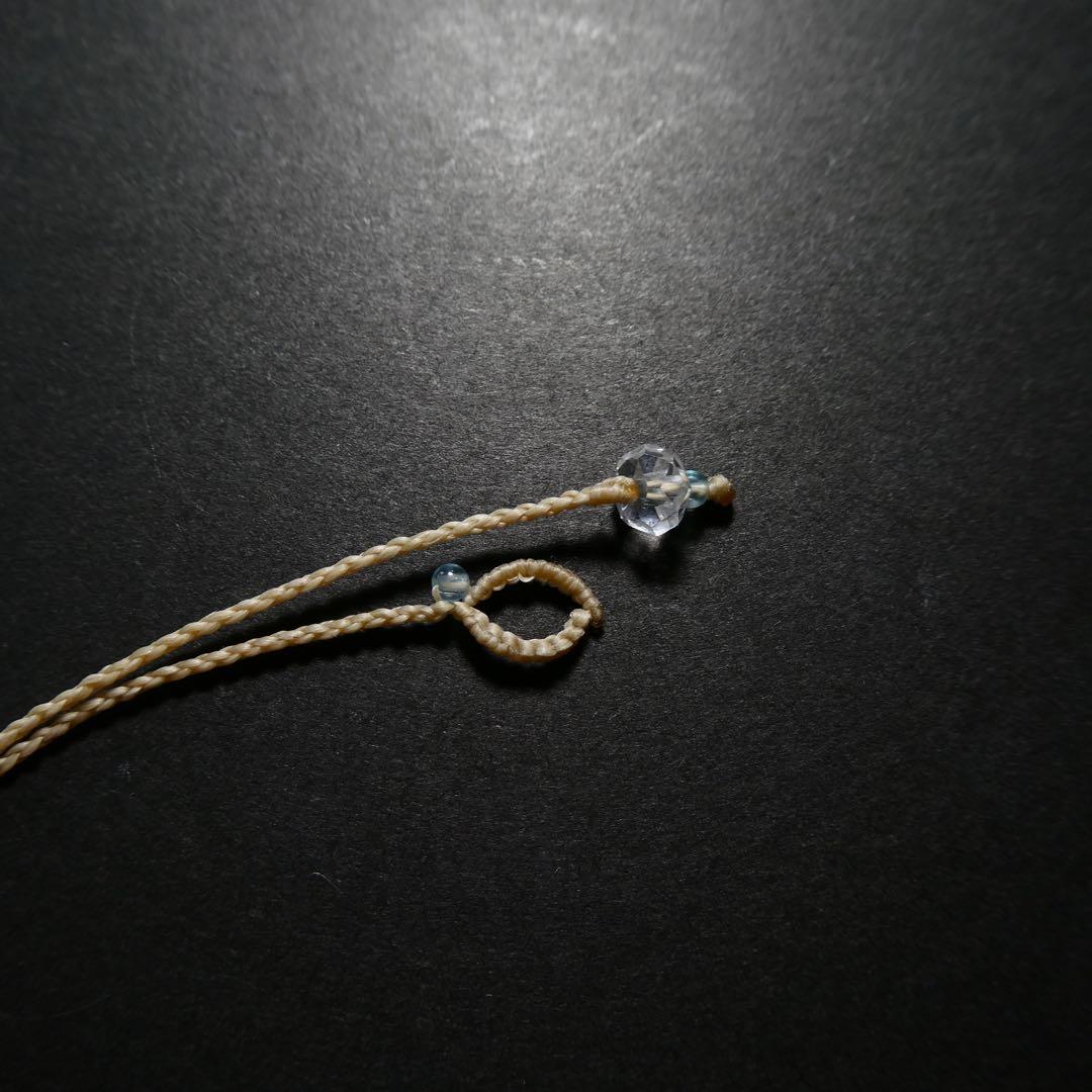 ちょこ　オパール・ムーンストーン・ラブラドライトのマクラメネックレス