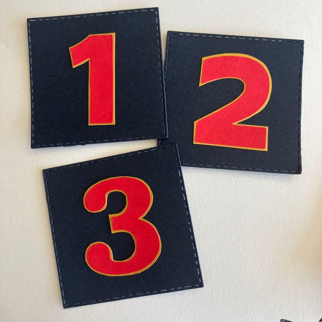 野球背番号　野球モチーフ　色紙素材　アルバム　野球