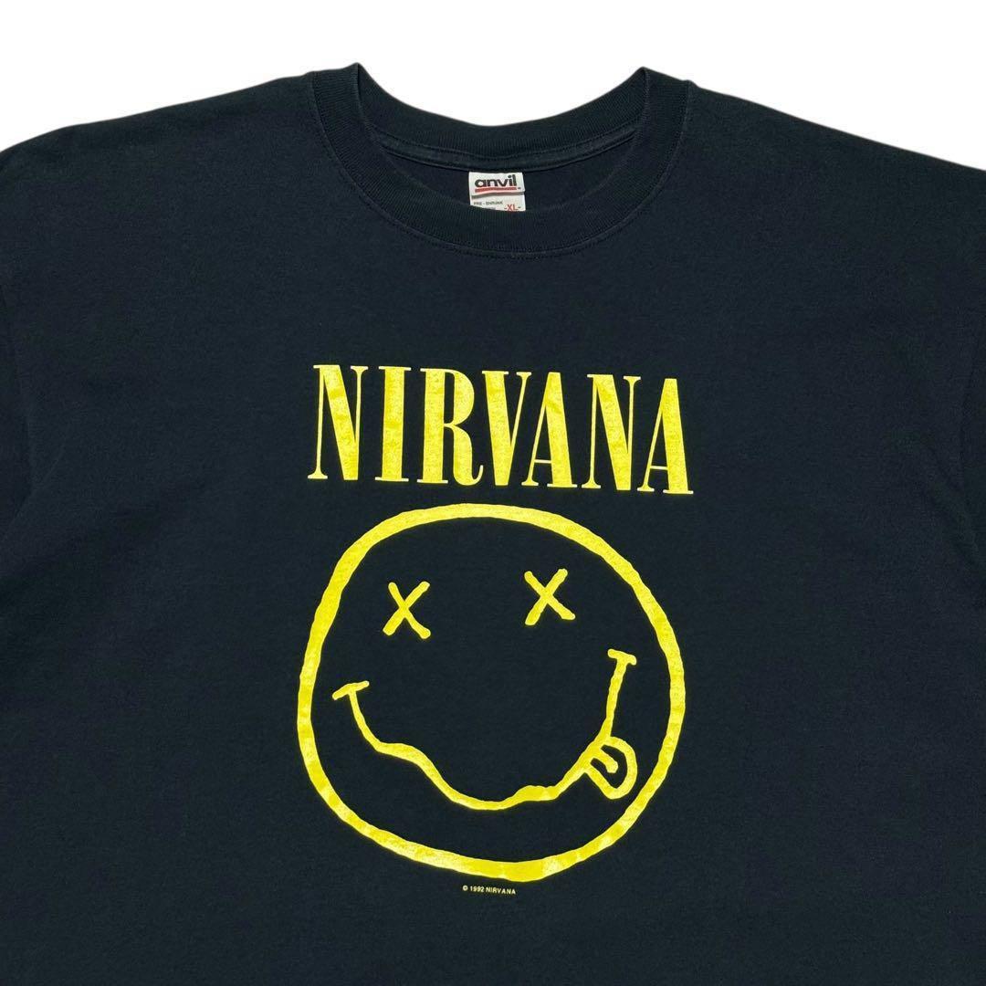 希少 XL 00's NIRVANA SMILE Tシャツ 1992 anvil