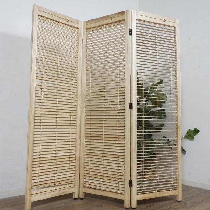 【新品・未使用】　パテイション　スクリーン　衝立　　3連　ルーバー式