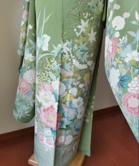 かめ様　422.振袖7点セット 正絹フルセット成人式　落款