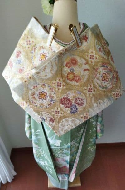 かめ様　422.振袖7点セット 正絹フルセット成人式　落款