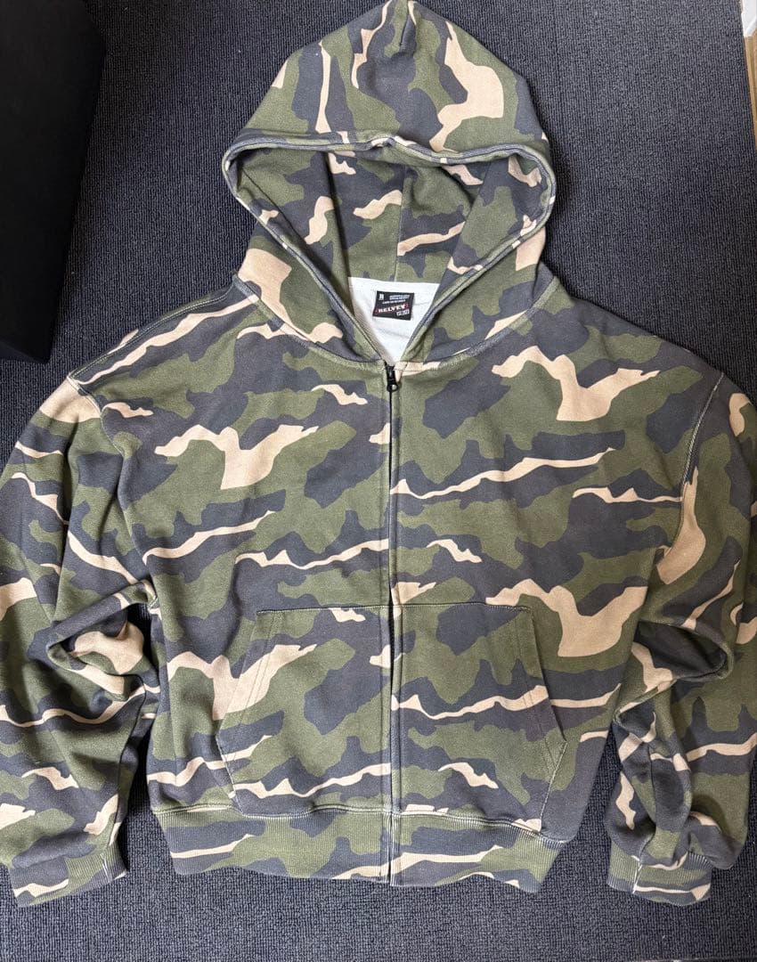 トップス BELVET Camo Zip Hoodie