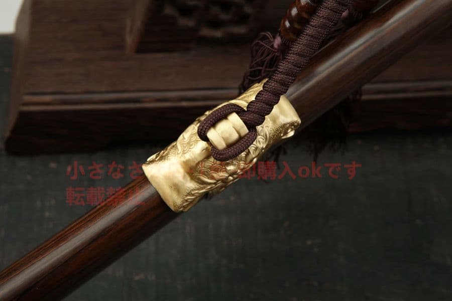 青龍宝刀（黒檀亮銅）武具　刀装具　日本刀　模造刀   居合刀 清腰刀