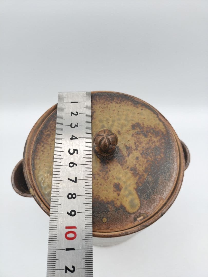 c100 細水指 耳付 透かし 李殷九 木箱 茶道具 古物