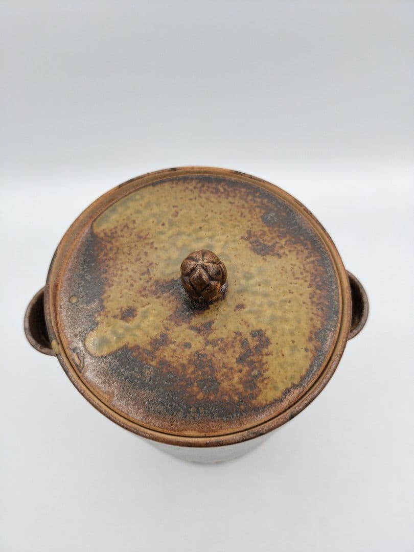 c100 細水指 耳付 透かし 李殷九 木箱 茶道具 古物