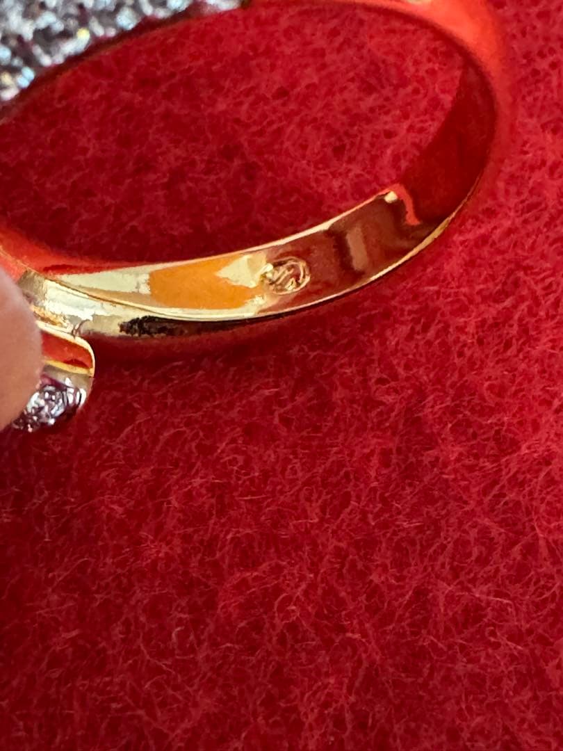 スワロフスキー ゴールドクリスタルリング価格交渉どうぞ