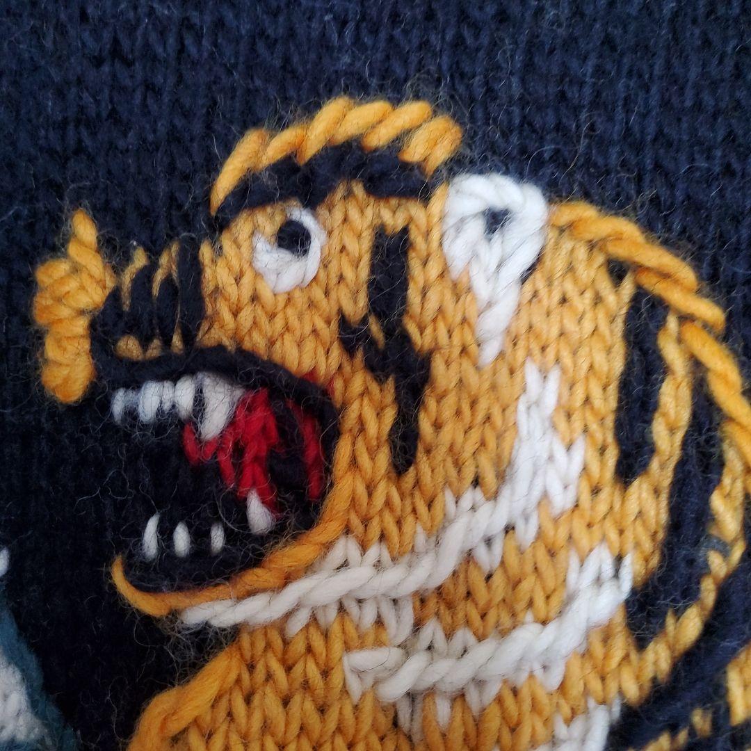 ニット　スカジャン　虎　タイガー　カウチンセーター