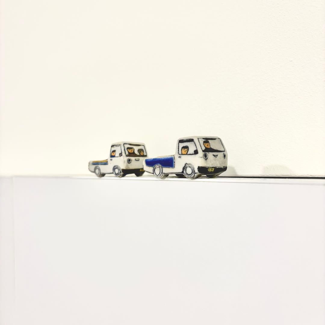 岡村友太郎 トモタロウ 苔トラ トラックのみ 2台セット アート オブジェ