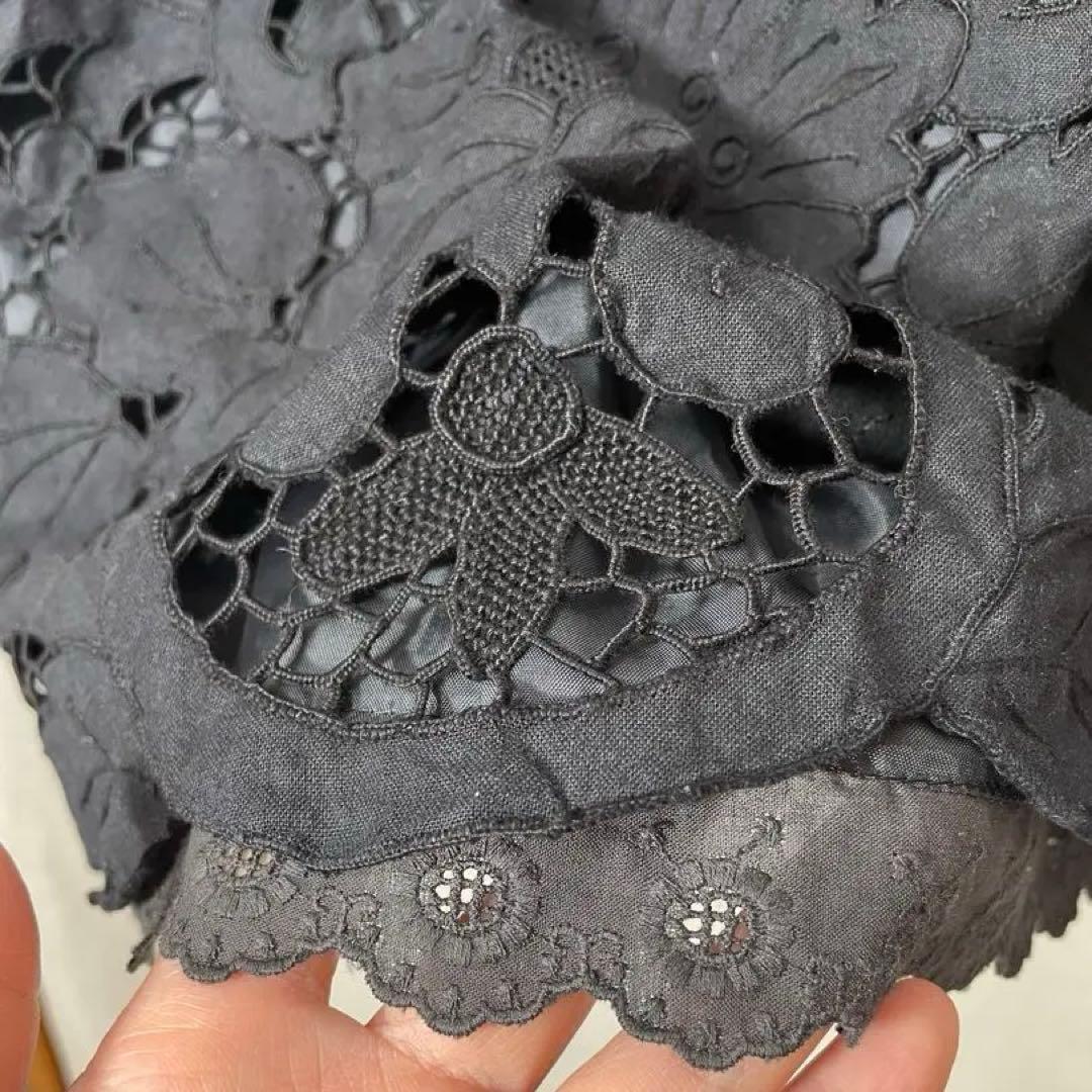 豪華⭐︎スワトウ刺繍⭐︎汕頭⭐︎花柄レースフレアスカート