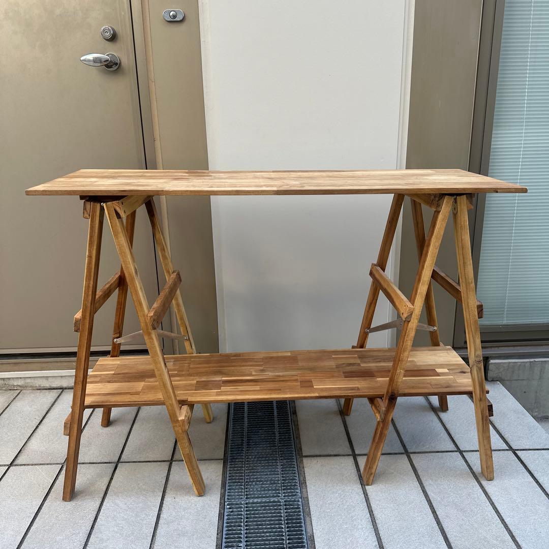 【美品】キッチンテーブル アカシア キッチンラック 木製